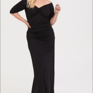 Special Occasion Jersey Ruched Off Shoulder Gown